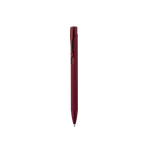 Balpen van gerecycled aluminium met rubberen afwerking, blauwe inkt kleur bordeaux eerste weergave