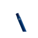Balpen van gerecycled aluminium met rubberen afwerking, blauwe inkt kleur blauw derde weergave