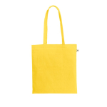 Boodschappentas van gerecycled katoen en polyester 150 g/m² kleur geel
