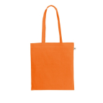 Boodschappentas van gerecycled katoen en polyester 150 g/m² kleur oranje