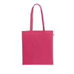 Boodschappentas van gerecycled katoen en polyester 150 g/m² kleur roze