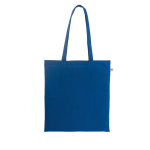Boodschappentas van gerecycled katoen en polyester 150 g/m² kleur koningsblauw