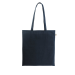 Boodschappentas van gerecycled katoen en polyester 150 g/m² kleur marineblauw