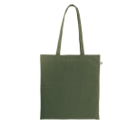Boodschappentas van gerecycled katoen en polyester 150 g/m² kleur miliair groen