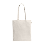 Multifunctionele tas van gerecycled katoen met lange hengsels 180 g/m² kleur naturel