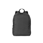 Rugzak van gerecycled polyester met voering voor laptop 16 inch kleur donkergrijs eerste weergave