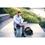 Rugzak van gerecycled polyester met voering voor laptop 16 inch luxe weergave