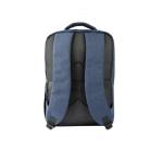 Gevoerde rugzak van gerecycled polyester voor laptop 15,6 inch kleur marineblauw tweede weergave