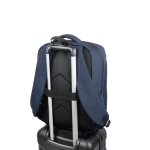 Gevoerde rugzak van gerecycled polyester voor laptop 15,6 inch kleur marineblauw vijfde weergave
