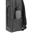 Waterafstotende laptoprugzak van gerecycled polyester 17,3 inch kleur zwart zesde weergave