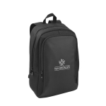 Waterafstotende laptoprugzak van gerecycled polyester 17,3 inch kleur zwart afbeelding met logo