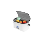 Koeltas van gerecycled polyester met verstelbare schouderband 7L kleur wit afbeelding met logo 5