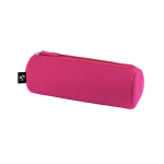 Cilindervormige etui van gerecycled vilt met ritssluiting kleur roze