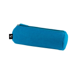 Cilindervormige etui van gerecycled vilt met ritssluiting kleur lichtblauw