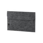 Map van gerecycled vilt met laptopvak 14 inch kleur donkergrijs