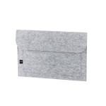 Map van gerecycled vilt met laptopvak 14 inch kleur lichtgrijs