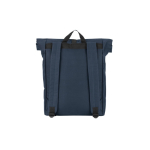 Multifunctionele rugzak met oprolsluiting voor een 17,3 inch laptop kleur blauw tweede weergave