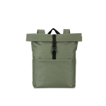 Multifunctionele rugzak met oprolsluiting voor een 17,3 inch laptop kleur donkergroen eerste weergave