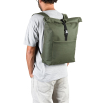 Multifunctionele rugzak met oprolsluiting voor een 17,3 inch laptop kleur donkergroen zesde weergave