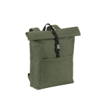 Multifunctionele rugzak met oprolsluiting voor een 17,3 inch laptop kleur donkergroen