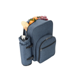 Koelrugzak voor picknick van gerecycled polyester met bestek kleur blauw zesde weergave