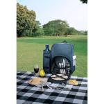 Koelrugzak voor picknick van gerecycled polyester met bestek eerste weergave