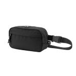 Heuptas van gerecycled polyester met voering en 2 compartimenten kleur zwart
