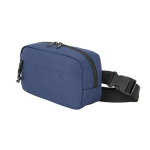 Heuptas van gerecycled polyester met voering en 2 compartimenten kleur blauw derde weergave