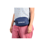 Heuptas van gerecycled polyester met voering en 2 compartimenten kleur blauw vierde weergave