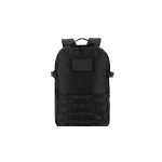 Militaire rugzak van gerecycled polyester met banden en insigne kleur zwart eerste weergave