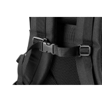 Militaire rugzak van gerecycled polyester met banden en insigne kleur zwart vijfde weergave