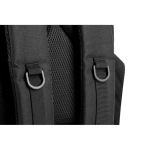 Militaire rugzak van gerecycled polyester met banden en insigne kleur zwart zesde weergave