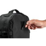 Militaire rugzak van gerecycled polyester met banden en insigne kleur zwart negende weergave