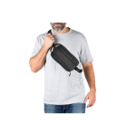 Heuptas van gerecycled polyester met voering en verstelbare banden kleur zwart zevende weergave