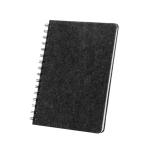 Notitieboek van gerecycled vilt met semi-harde kaft, A5 kleur donkergrijs