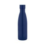 Thermofles van roestvrij staal met lekvrije dop 520 ml kleur marineblauw
