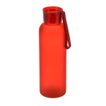 RPET-fles met matte afwerking en lekvrije dop 600 ml kleur rood