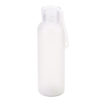 RPET-fles met matte afwerking en lekvrije dop 600 ml kleur doorzichtig
