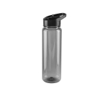 Sportfles van RPET met glanzende doorschijnende afwerking 750 ml kleur zwart
