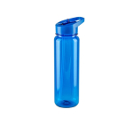 Sportfles van RPET met glanzende doorschijnende afwerking 750 ml kleur blauw
