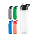 Sportfles van RPET met glanzende doorschijnende afwerking 750 ml diverse kleuren