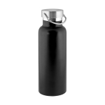 Roestvrijstalen drinkfles van deels gerecycled materiaal 810 ml kleur zwart