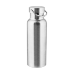 Roestvrijstalen drinkfles van deels gerecycled materiaal 810 ml kleur mat zilver