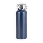 Roestvrijstalen drinkfles van deels gerecycled materiaal 810 ml kleur marineblauw