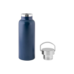 Roestvrijstalen drinkfles van deels gerecycled materiaal 810 ml kleur marineblauw tweede weergave