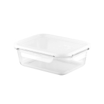 Luchtdichte lunchbox van borosilicaatglas met een capaciteit van 1L kleur wit eerste weergave