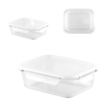 Luchtdichte lunchbox van borosilicaatglas met een capaciteit van 1L diverse kleuren