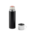 Roestvrijstalen thermosfles met dubbele wand en matte afwerking 490 ml kleur zwart