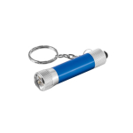 Sleutelhanger van deels gerecycled aluminium met LED-zaklamp kleur koningsblauw