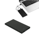 Dunne en duurzame externe batterij van roestvrij staal 5.000 mAh diverse kleuren